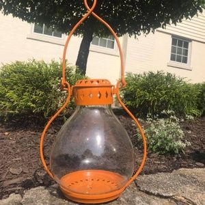 Pottery Barn Napa Lantern - Orange / Fall / Autumn